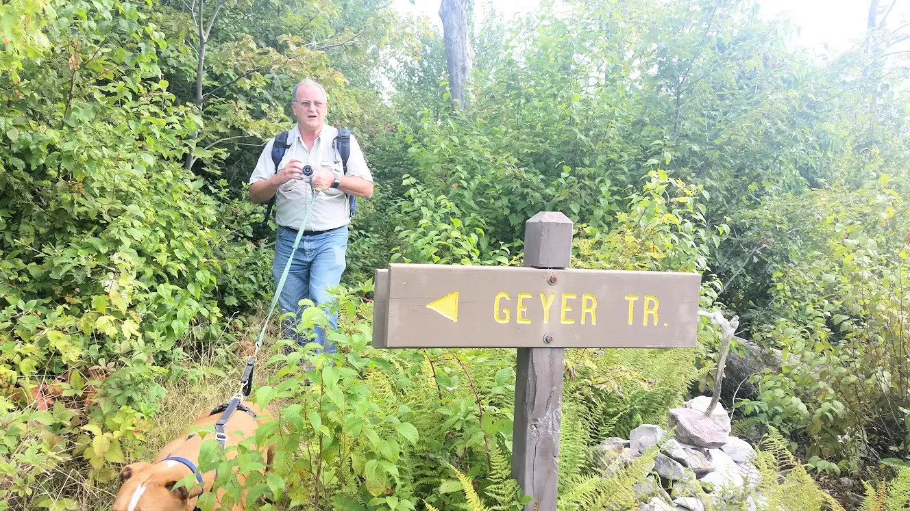 Hiking on Geyer Trail at Cowans Gap