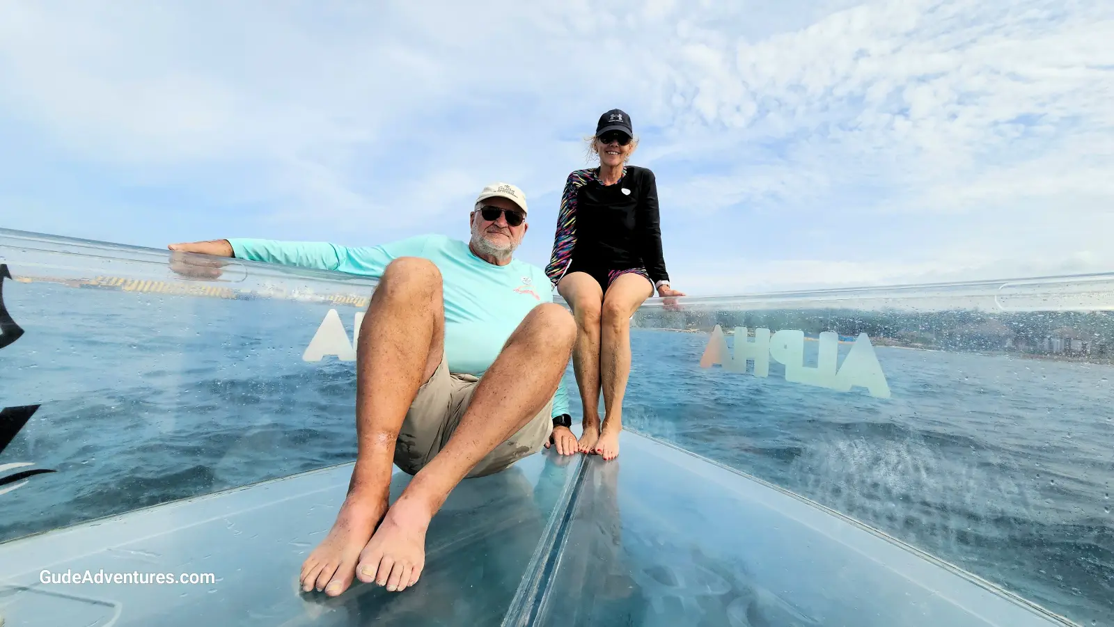 Ride over the reefs in a plexiglass boat