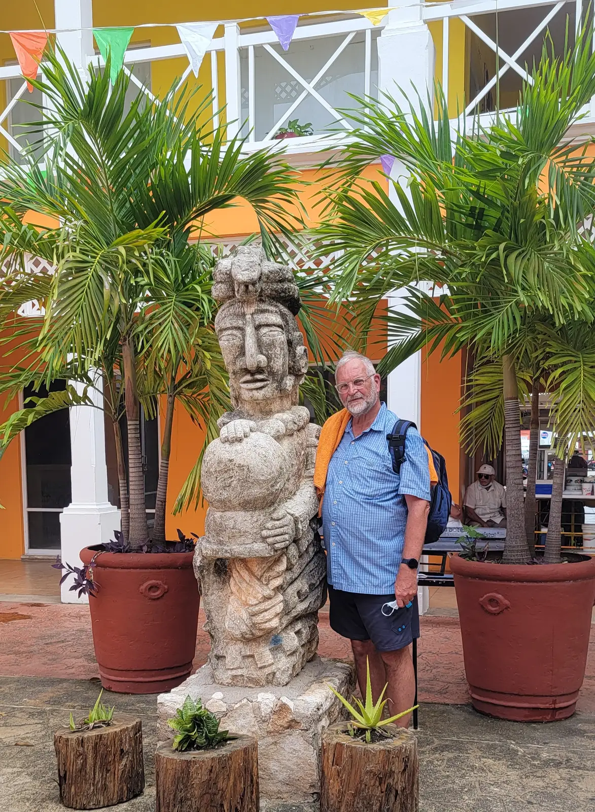 Statue in the courtyard at the flea market