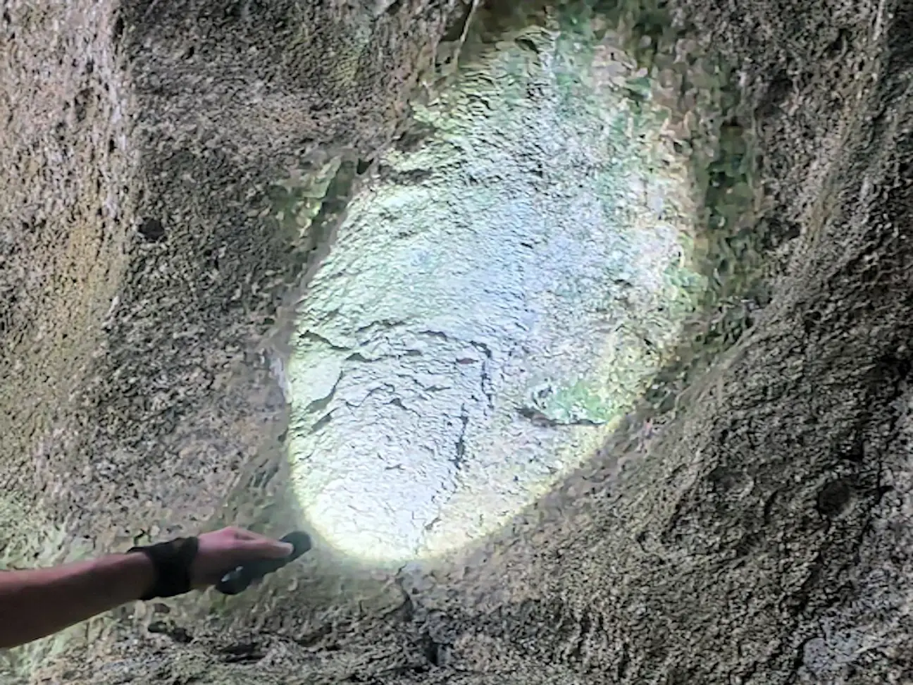 "Baby Yoda" petroglyph in the Light Cave.