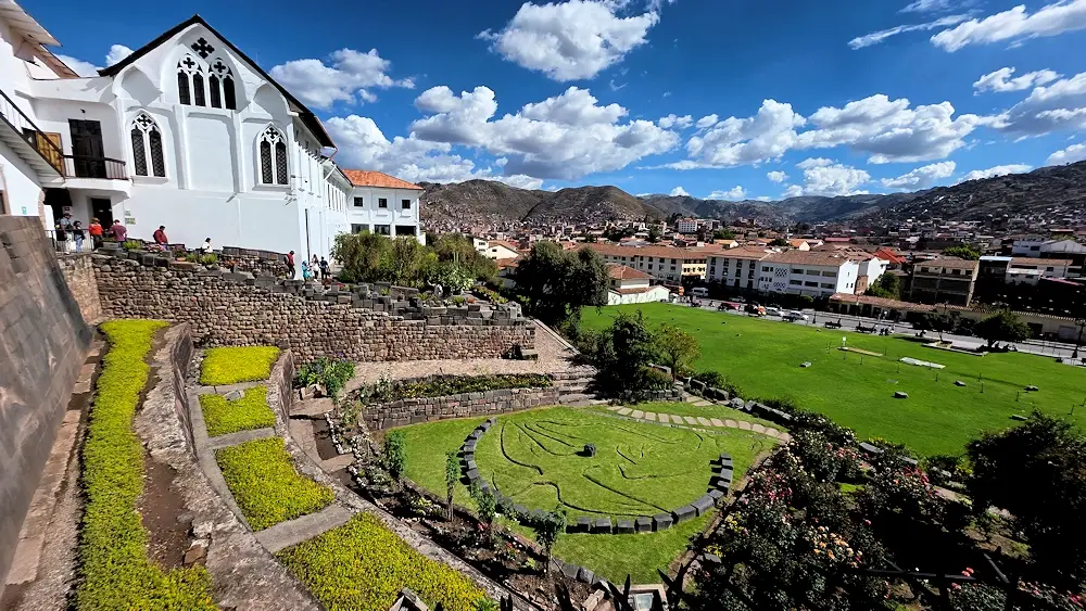 View of the Inca ruins in the Jardin Sagardo from the Santo Domingo Convent