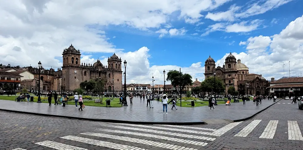 The Cusco Cathedral and Church of La Compañía de Jesús at the Plaza de Armas