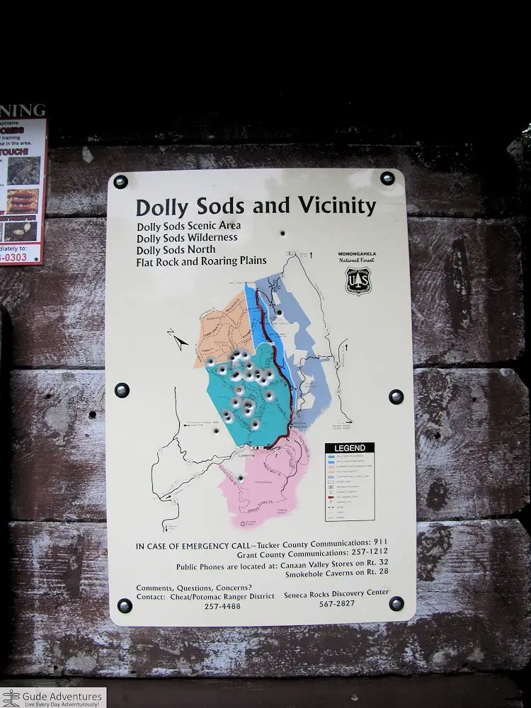 Dolly Dods map