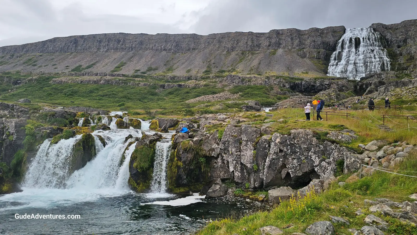 The Dynjandi Waterfalls. Baejarfoss and Stompgljufrafoss,