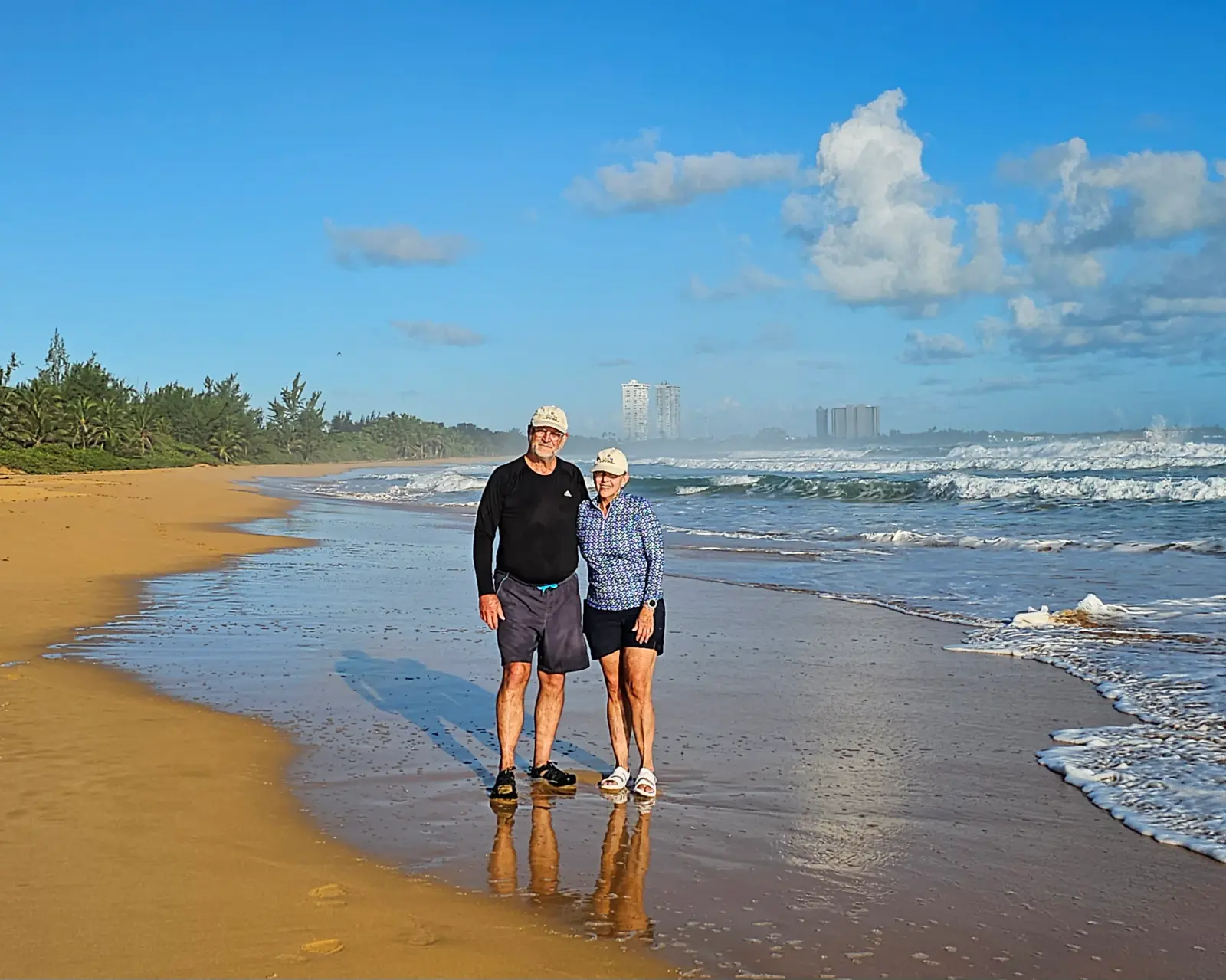 View to the west on the beach toward Luquillo