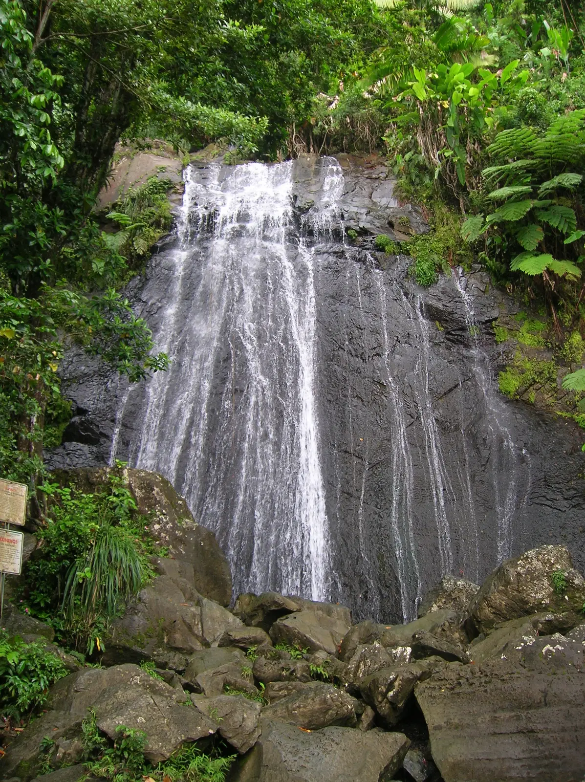 The 85 ft high La Coca Falls