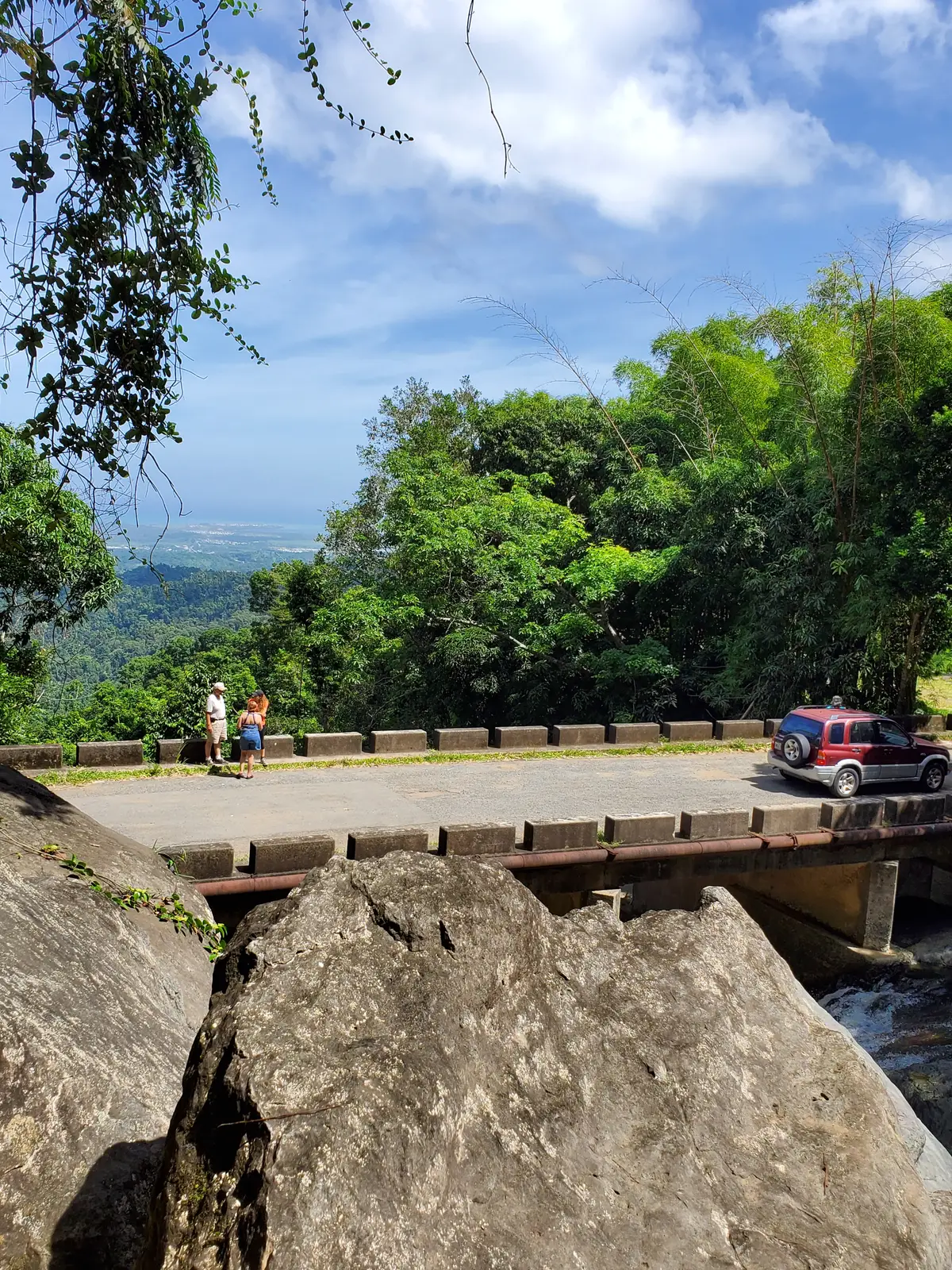 view to the coast from the Rio Espiritu Santo waterfall