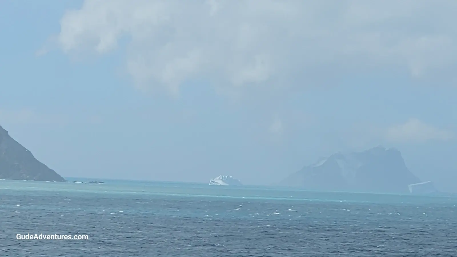 The passage between Elephant Island and Clarence Island