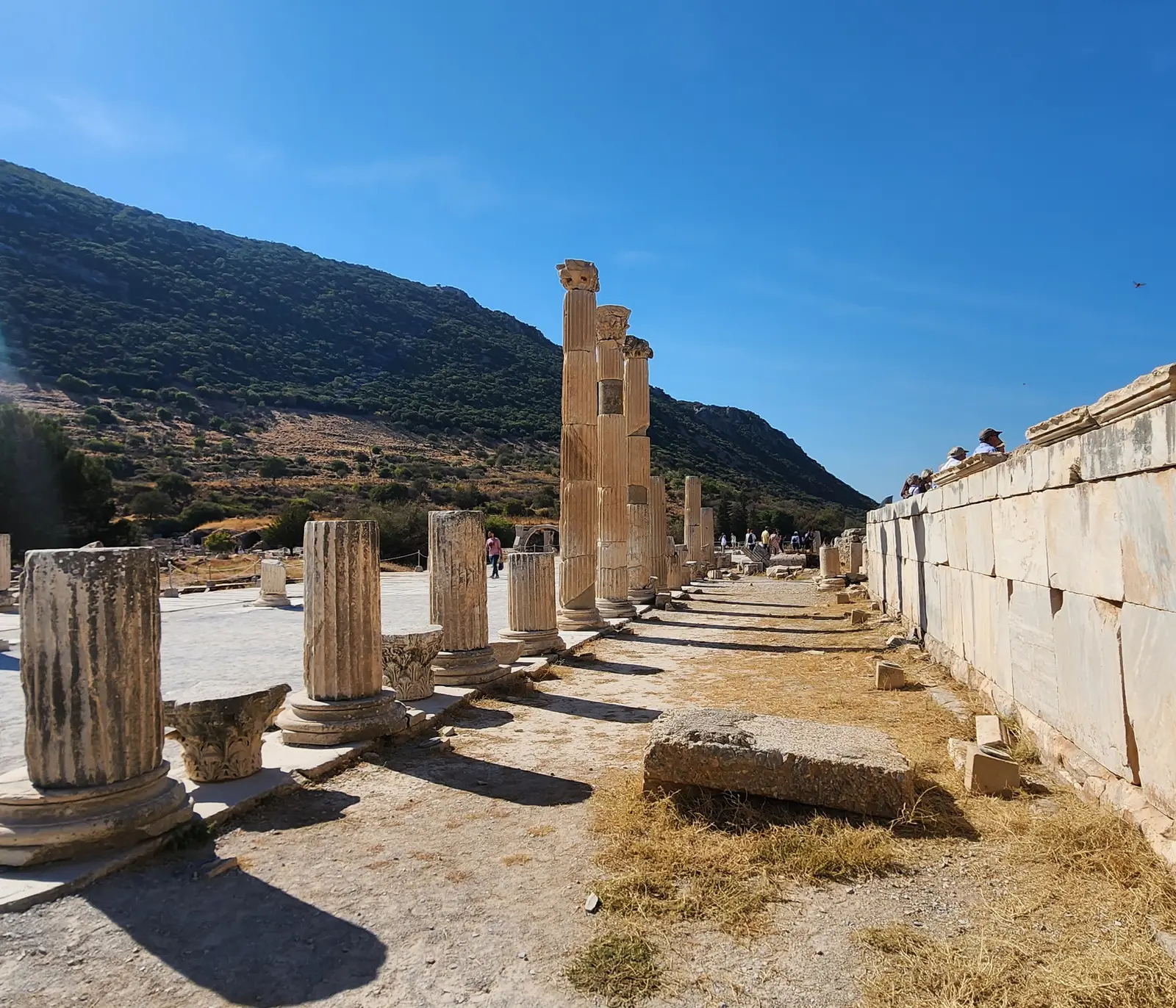 Pillars along Curetes Street