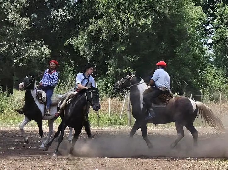 Gachos riding demonstration