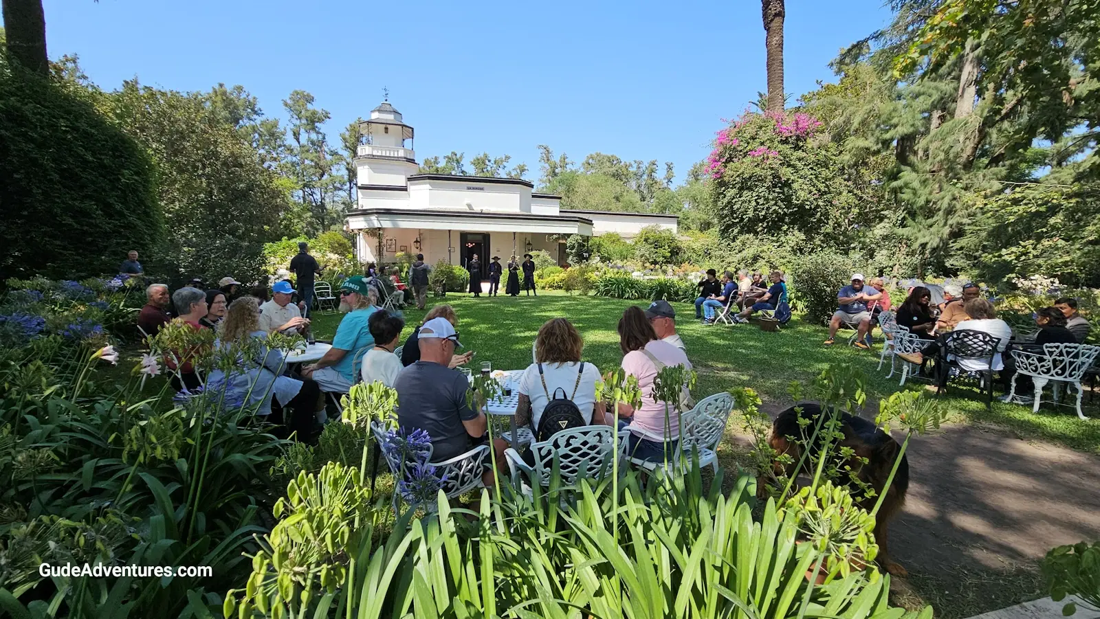 Folk dances on the front lawn