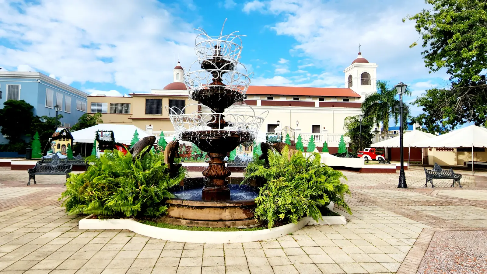Fountain in the Fajardo town square
