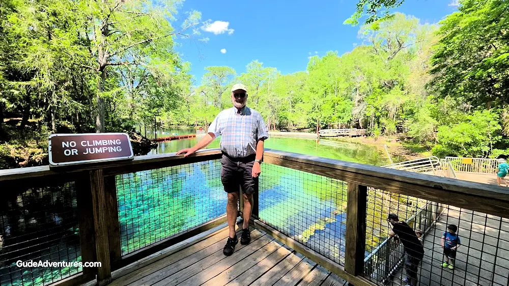 Walkway overlooking the springs.