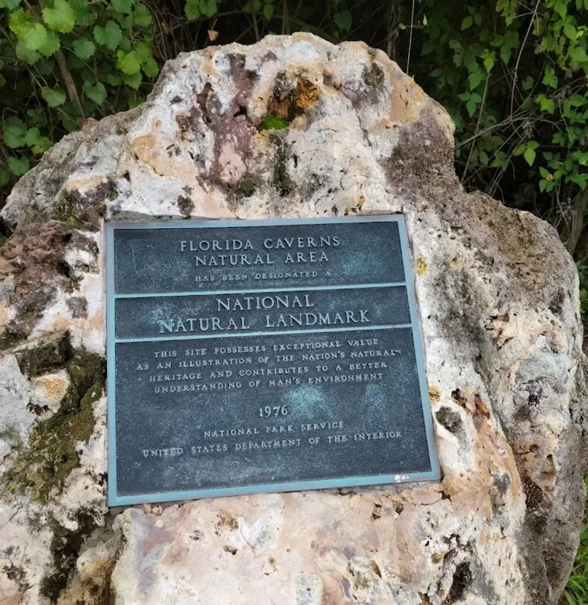 Florida Caverns National Natural Landmark monument