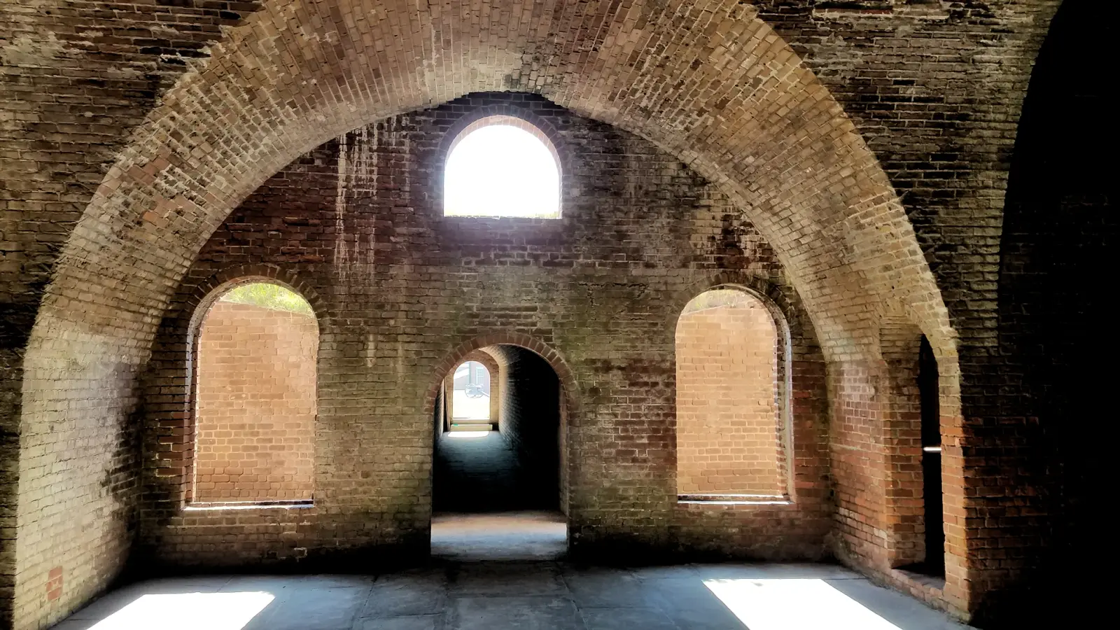 View from inside one of the rooms at Fort Clinch