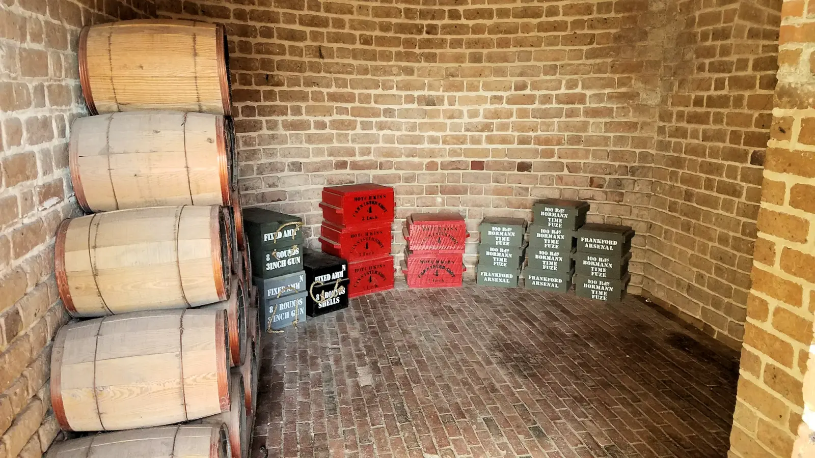 The gun powder room at Fort Clinch