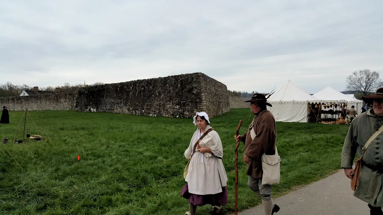 The annual French and Indian War Muster at Fort Frederick