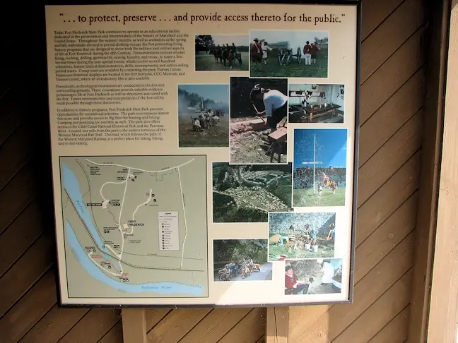 Map of Fort Frederick State Park