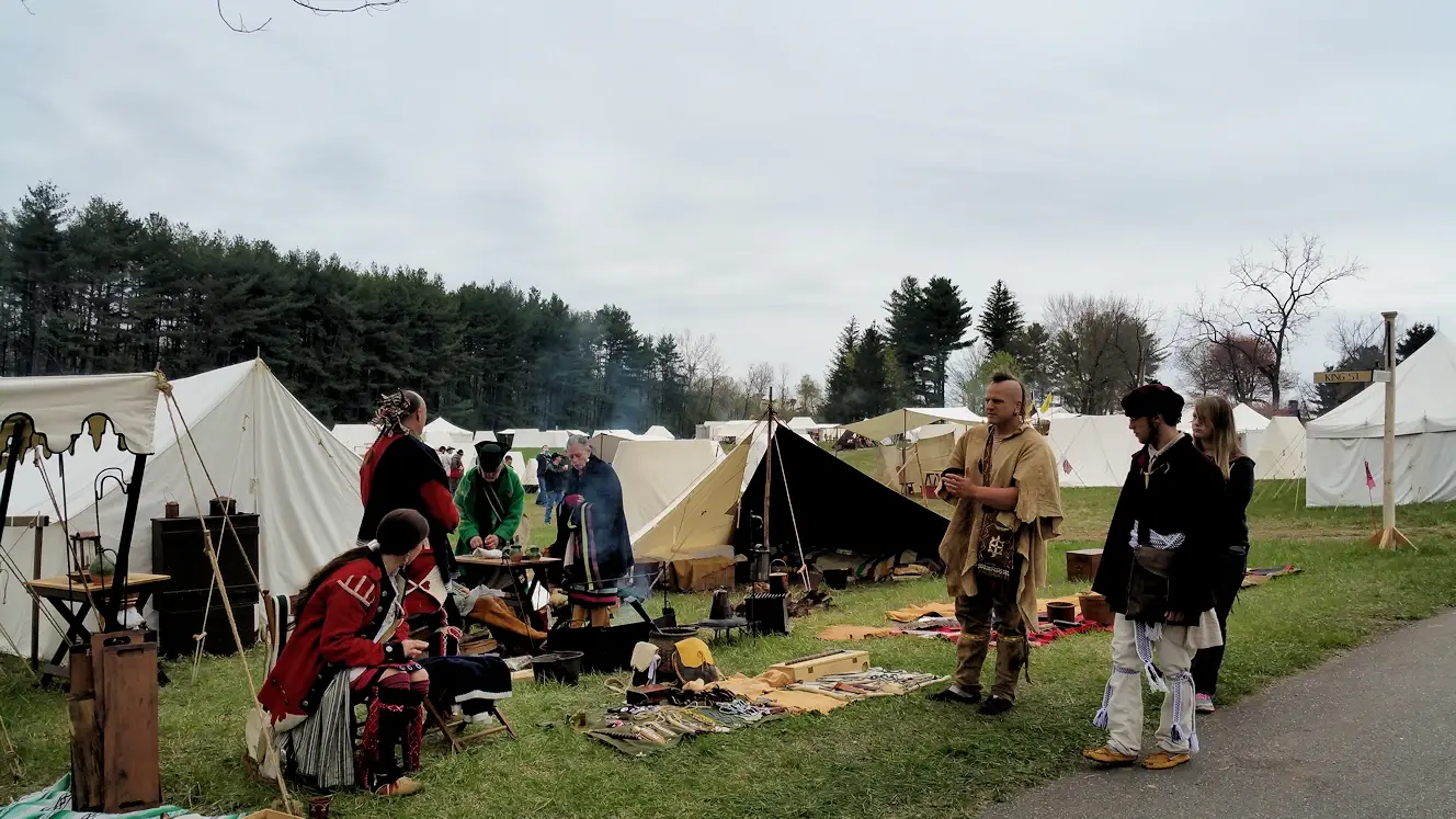 Tents at the annual French and Indian War Muster