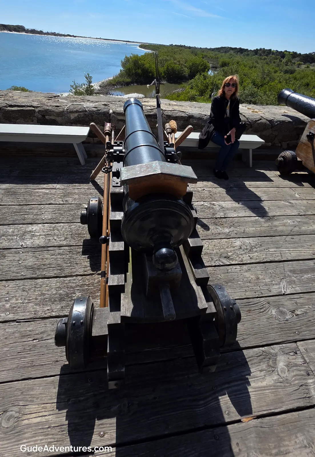One of the cannons at Fort Matanzas