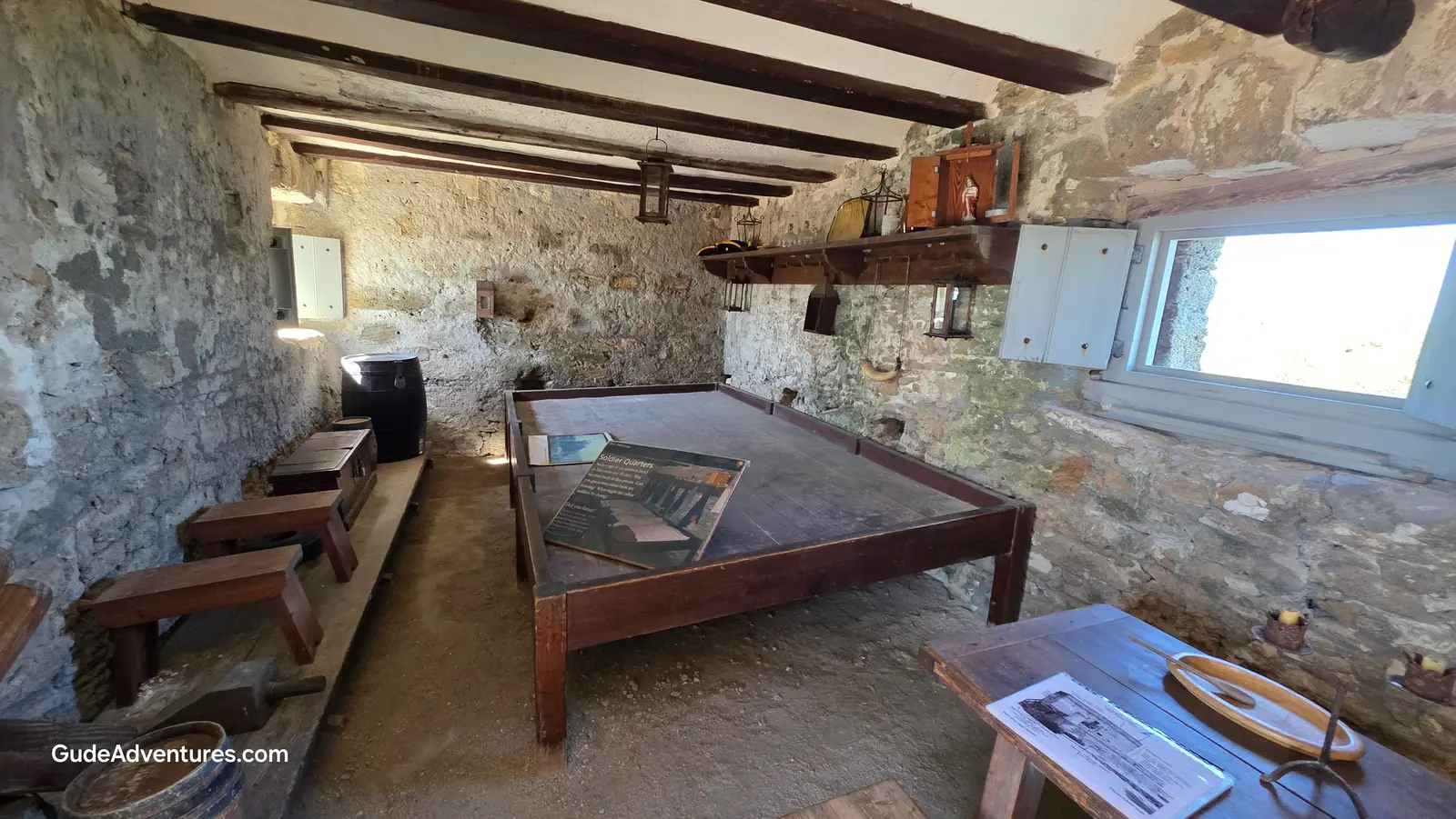 Sleeping quarters in Fort Matanzas