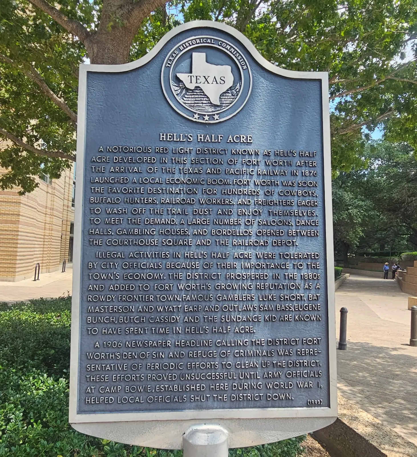 Hell's Half Acre historical marker