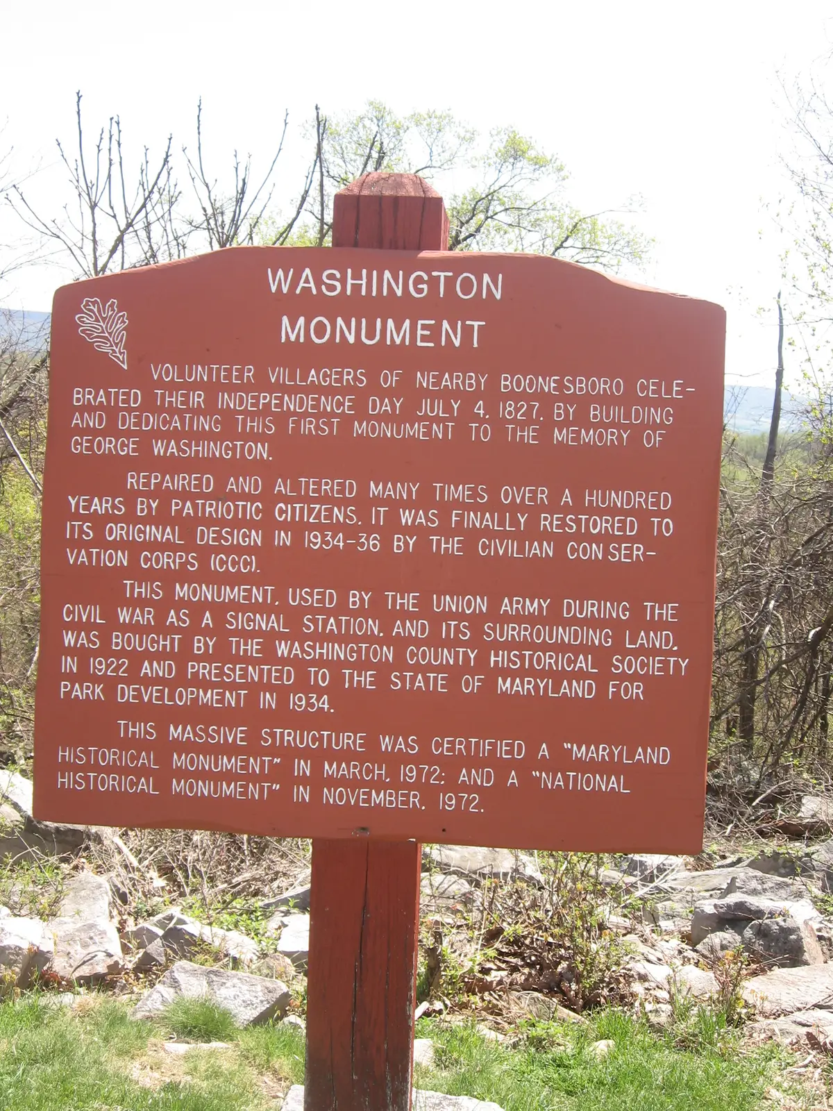 The original Washington Monument