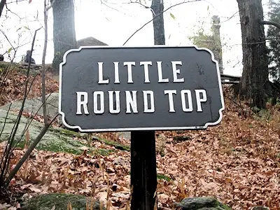 Little Round Top sign