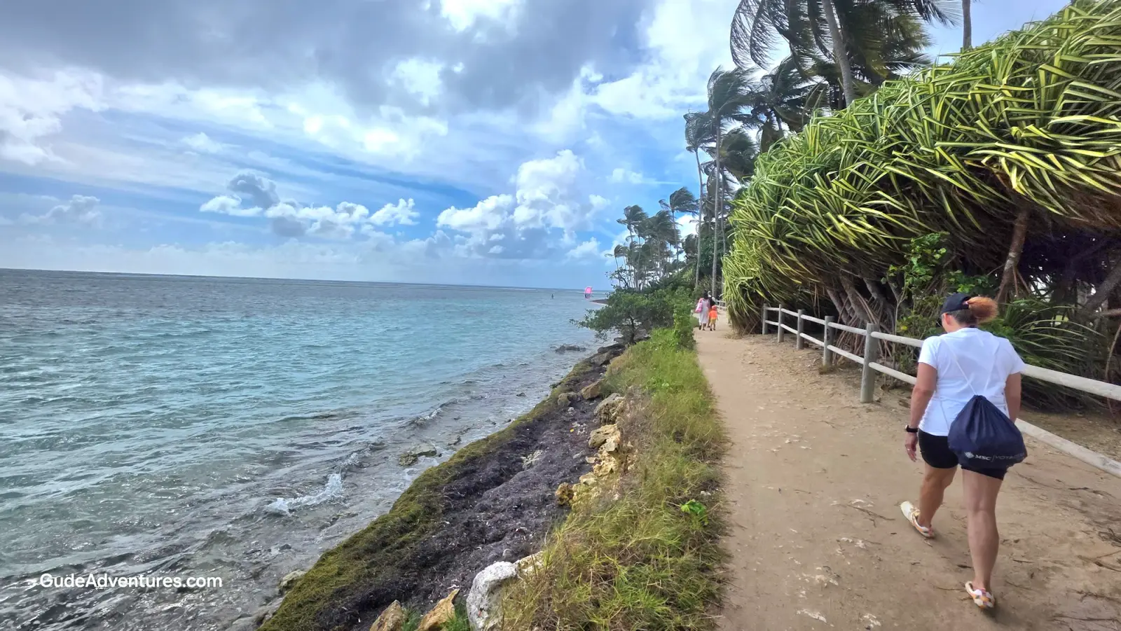 Trail to Caravelle Beach near Sainte-Anne in Guadeloupe