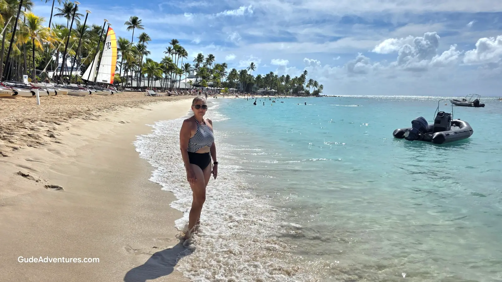 Caravelle Beach in front of Club Med near Sainte-Anne in Guadeloupe