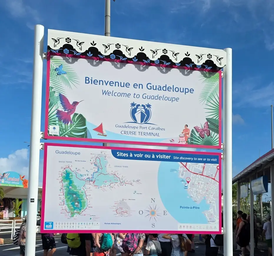 Guadeloupe welcome sign