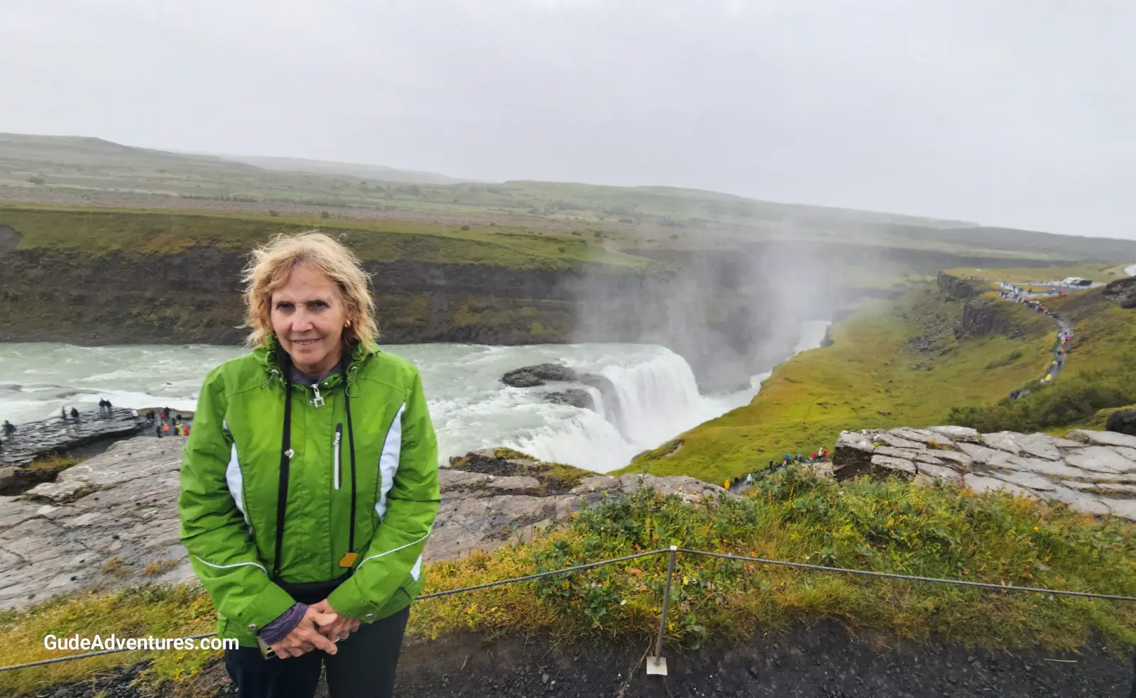 The lower Gullfoss falls drop 69 feet into a 230 feet deep canyon that is only 65 feet wide. 