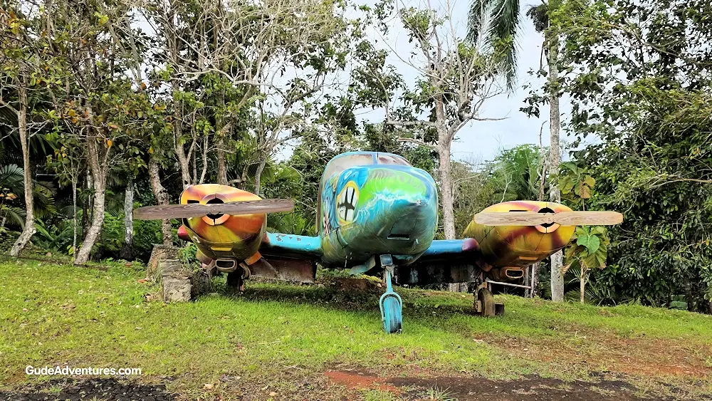 Old plane on the top of the mountain