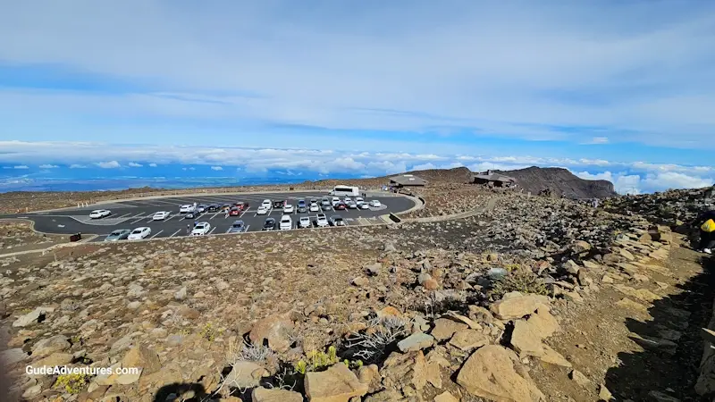 View from White Hill to the parking lot