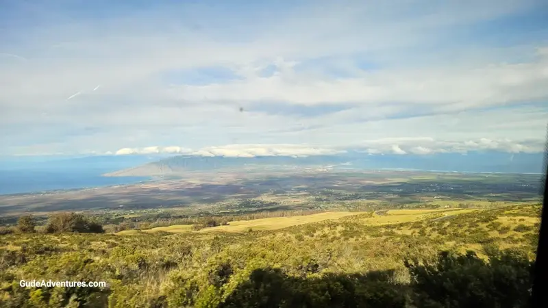 View from the Haleakala Volcano National Park towards the west side of Maui.