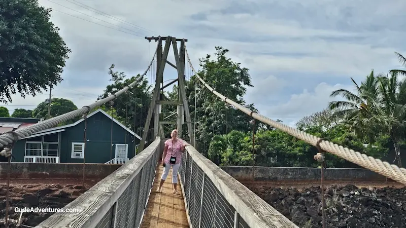 The Hanapepe swinging bridge.