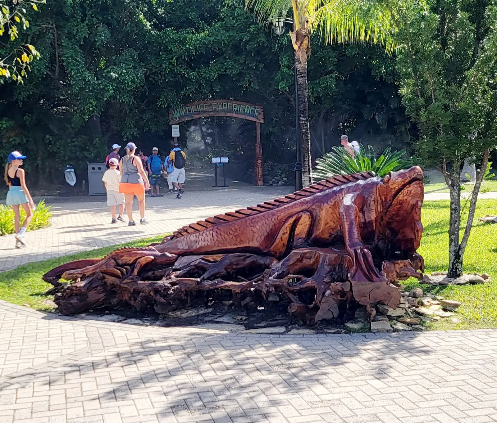 Sculpture and entrance to the wildlife exhibit.
