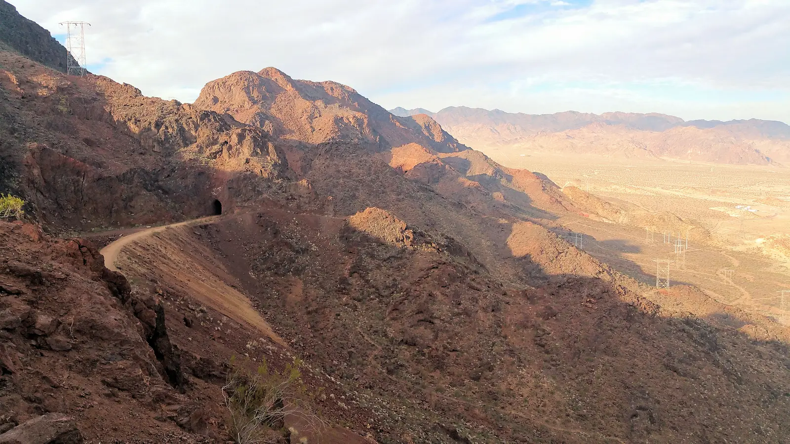 Abandoned railway line near Lake Mead.