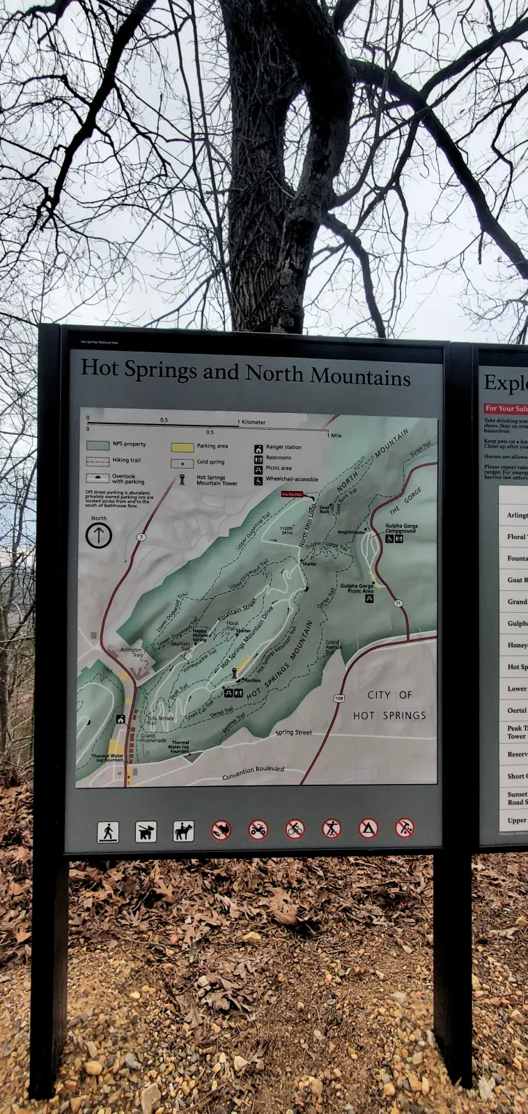 Map of trails on North Mountain