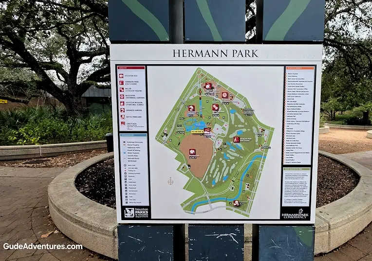 Map of Hermann Park
