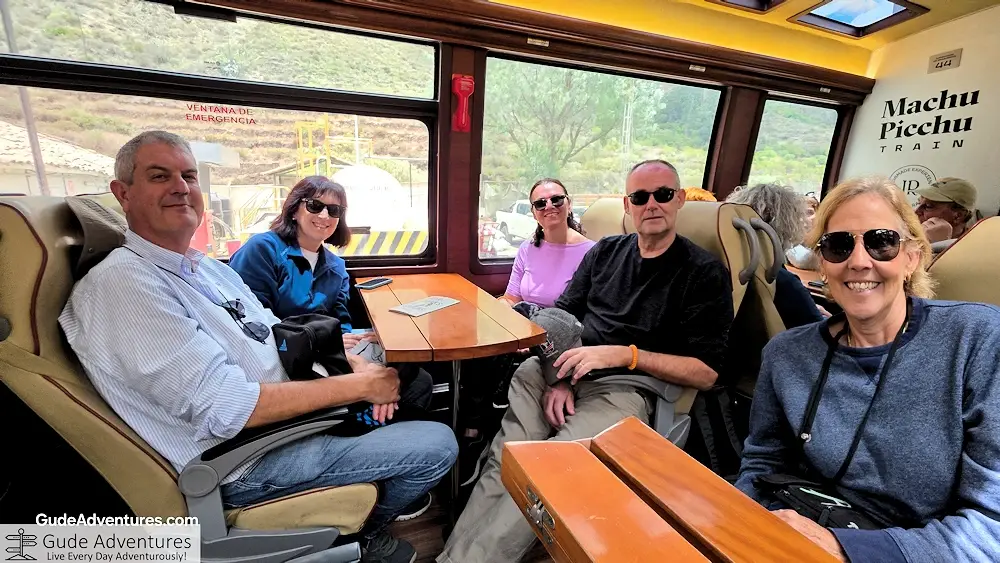 On board the Machu Picchu train