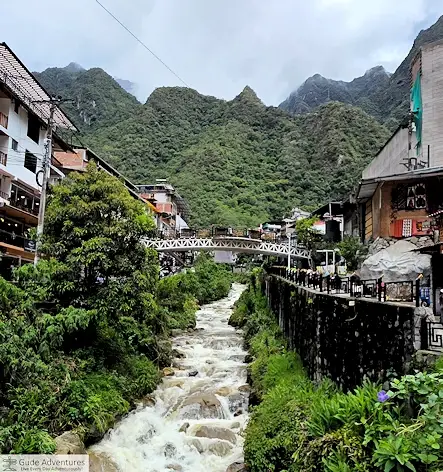 Bus station in Aguas Calientes for the ride up the mountain to Machu Picchu