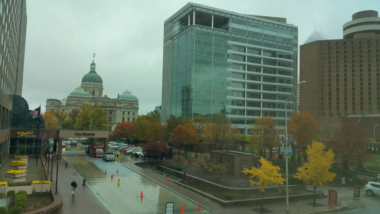 The Indiana state capitol.