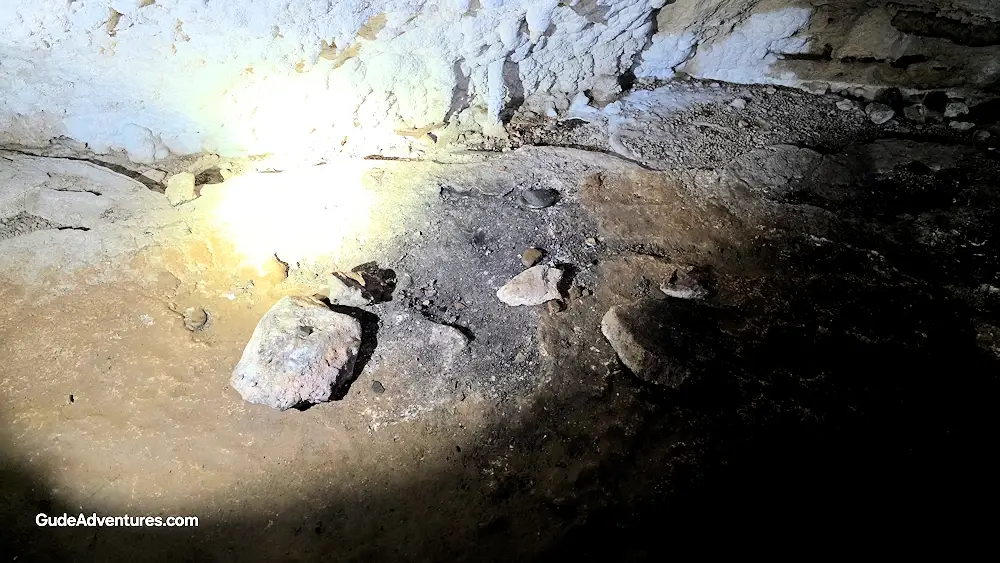 Inca artifacts in the cave