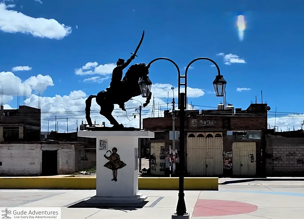 Statue on Aviation Avenue near the airport