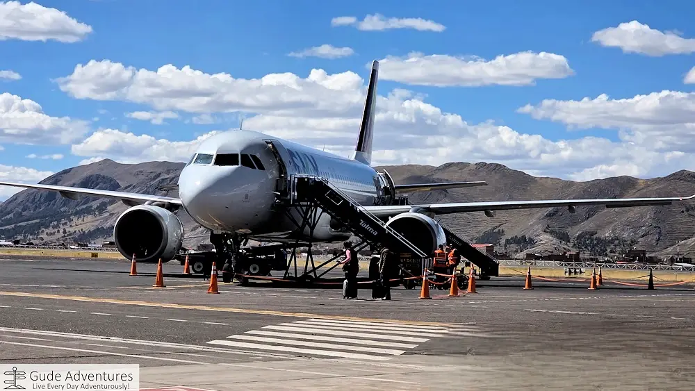 Plane at the Inca Manco Cápac International Airport