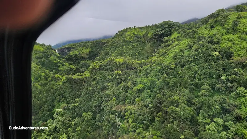 View of the valley from the helicopter