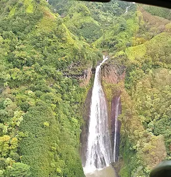 Manawaiopuna Falls is also known as Jurassic Park