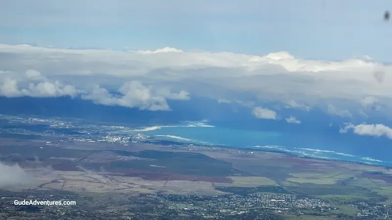 View of Kakului from Haleakala Volcano