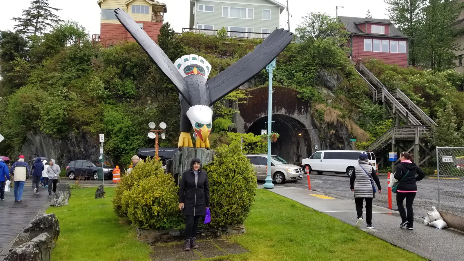 Eagle totem in Ketchikan